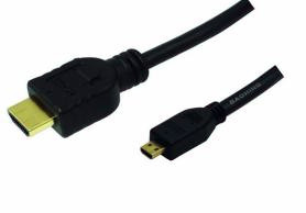 Image of LogiLink HDMI/microHDMI, 2.0m HDMI cable 2 m HDMI Type A...