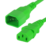 Cablenet 2m IEC C14 - IEC C13 Green PVC 0.75mm Power Leads