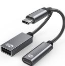 USBC-CFAFPDBR-00013 PROXTEND USB-C to USB-C PD and USB-A