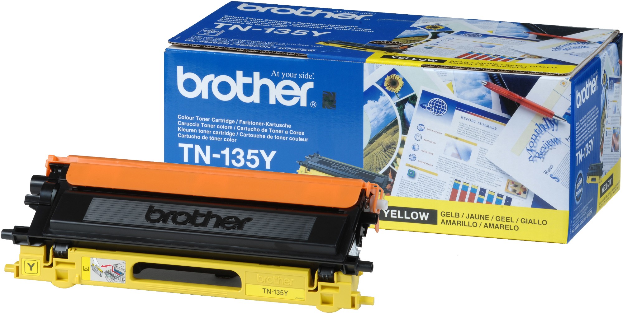 Brother TN-135Y Toner yellow high-capacity, 4K pages ISO/IEC 19798 for Brother HL-4040 CN
