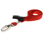 Digital ID 10mm Recycled Plain Red Lanyards with Metal Lobster Clip (Pack of 100)