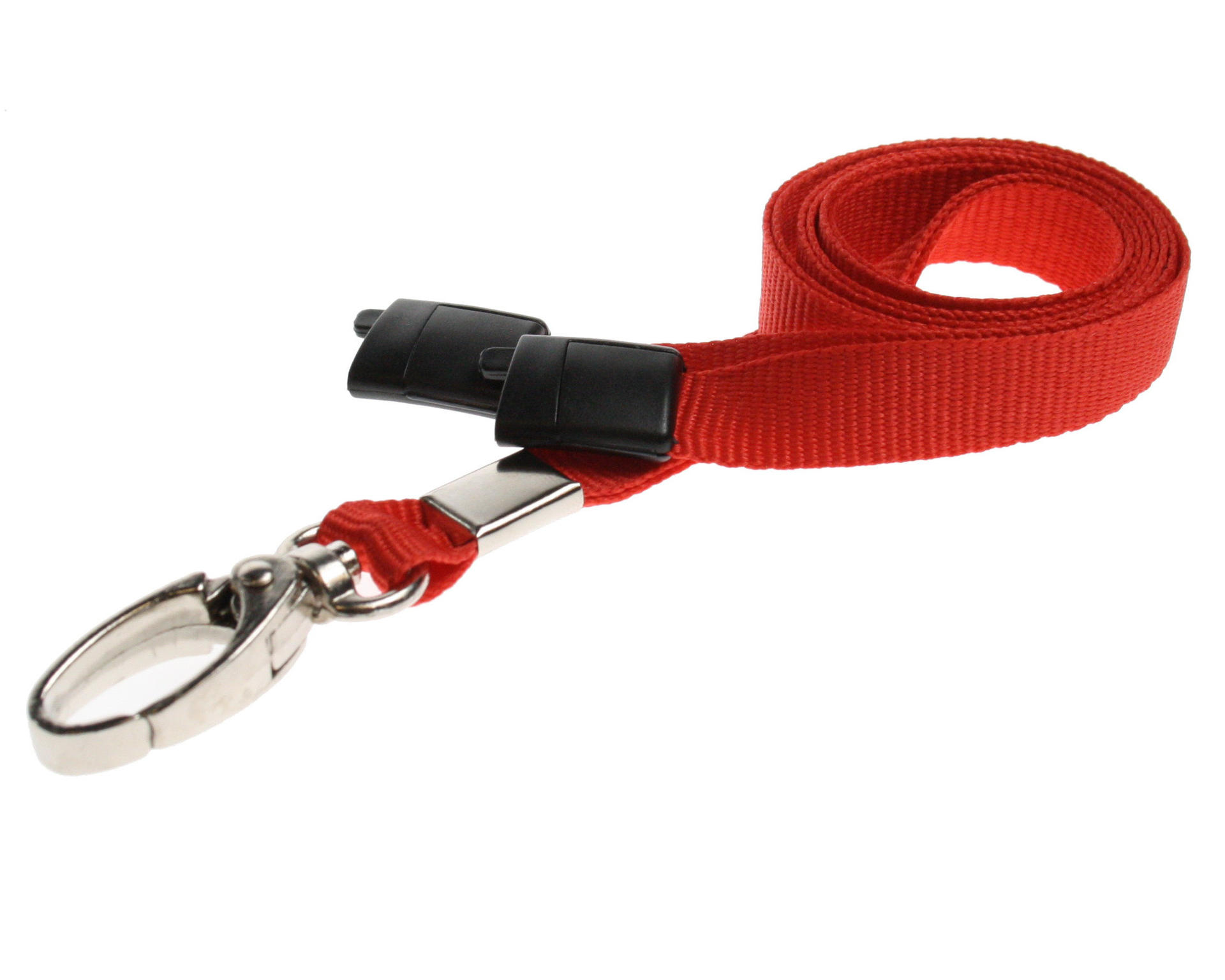 Image of Digital ID 10mm Recycled Plain Red Lanyards with Metal Lobster...
