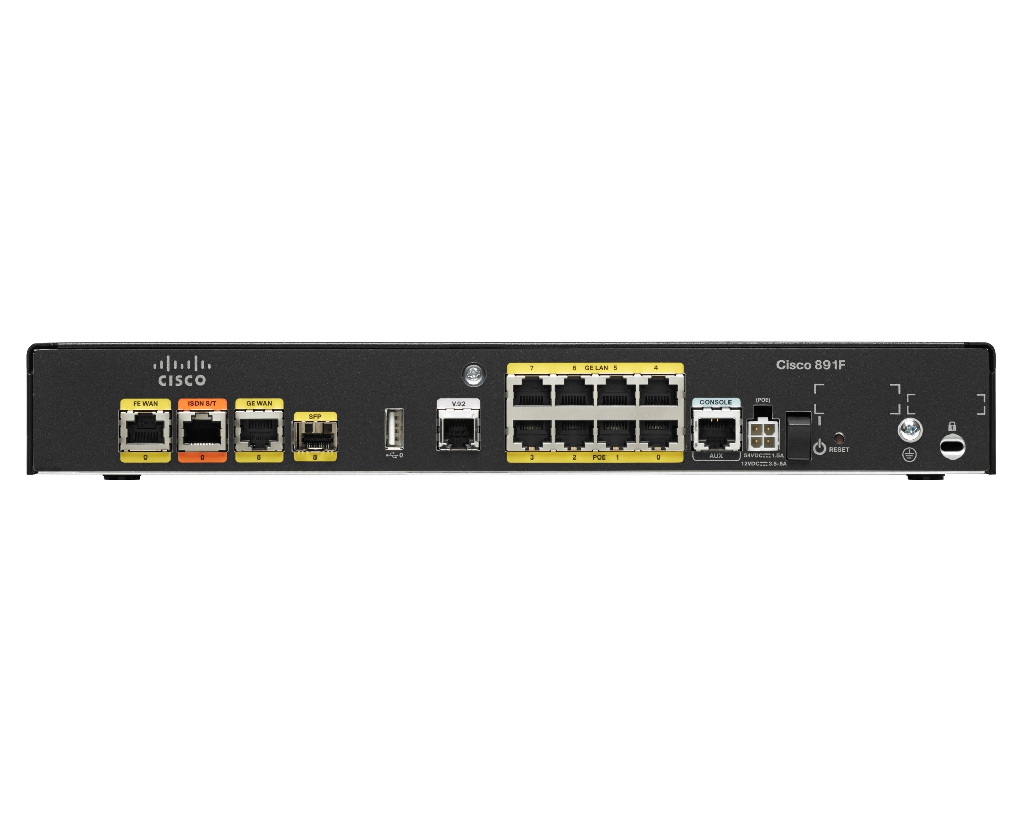 Cisco C891F-K9 kabelansluten router Gigabit Ethernet Svart, Grå