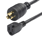 StarTech.com W31C-4100-POWER-CORD power cable Black 11.8" (0.3 m) NEMA L5-15P NEMA 5-15R