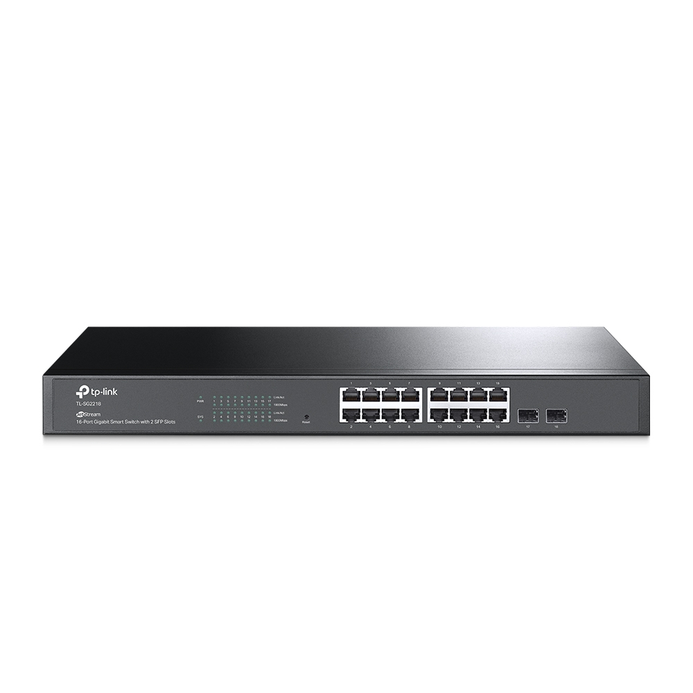 Image of TP-Link JetStream 16-Port Gigabit Smart Switch with 2 SFP Slots