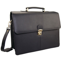 MONOLITH Leather Briefcase Black 3193