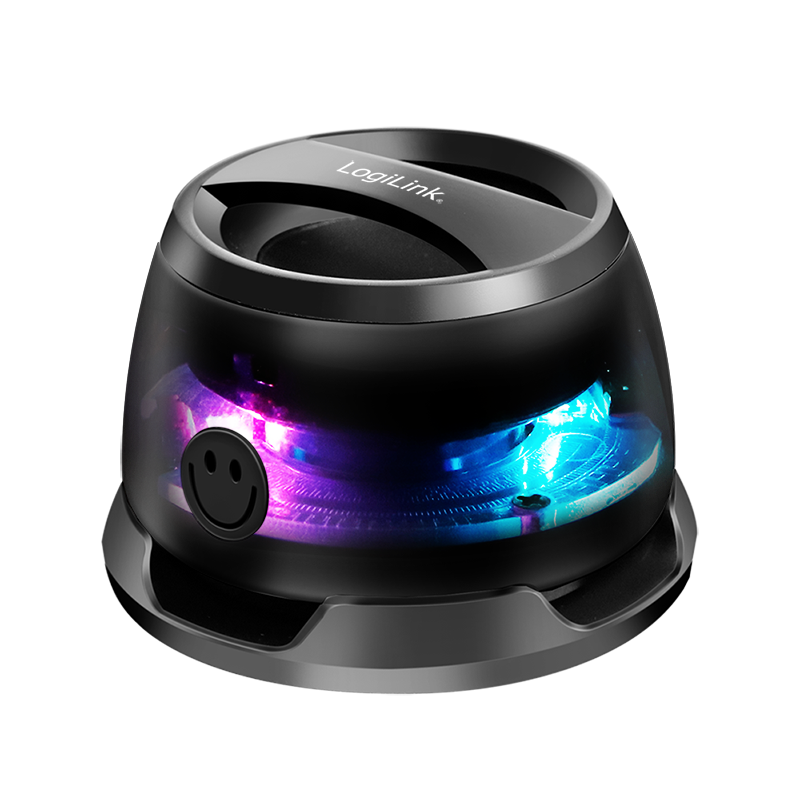 LogiLink Speaker, portable, magnetic suction, LED, BT 5.4, TWS, black