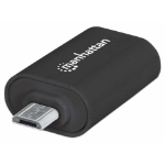 Manhattan 406192 tussenstuk voor kabels Micro-USB A USB A Zwart