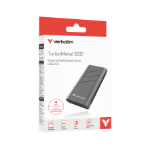 Verbatim TurboMetal SSD USB4 4TB USB Type-C USB4 Gen 2x2 Silver