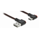 DeLOCK EASY-USB 2.0 Cable Type-A male to USB Type-C™ male angled left / right 0,5 m black