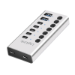 LogiLink USB 3.1 Hub, 7-port , 2x USB-A, 5x USB-C, w/ switches, aluminum