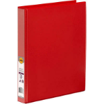 MARBIG CLEAR VIEW INSERT BINDER A4 2D RING 25MM RED