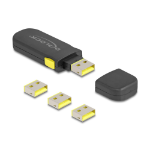 DeLOCK 22031 port blocker Port blocker + key USB Type-A Black, Yellow 1 pc(s)