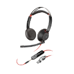 POLY Blackwire 5220 Stereo USB-C Headset + 3,5 mm plug + USB-C/A adapter