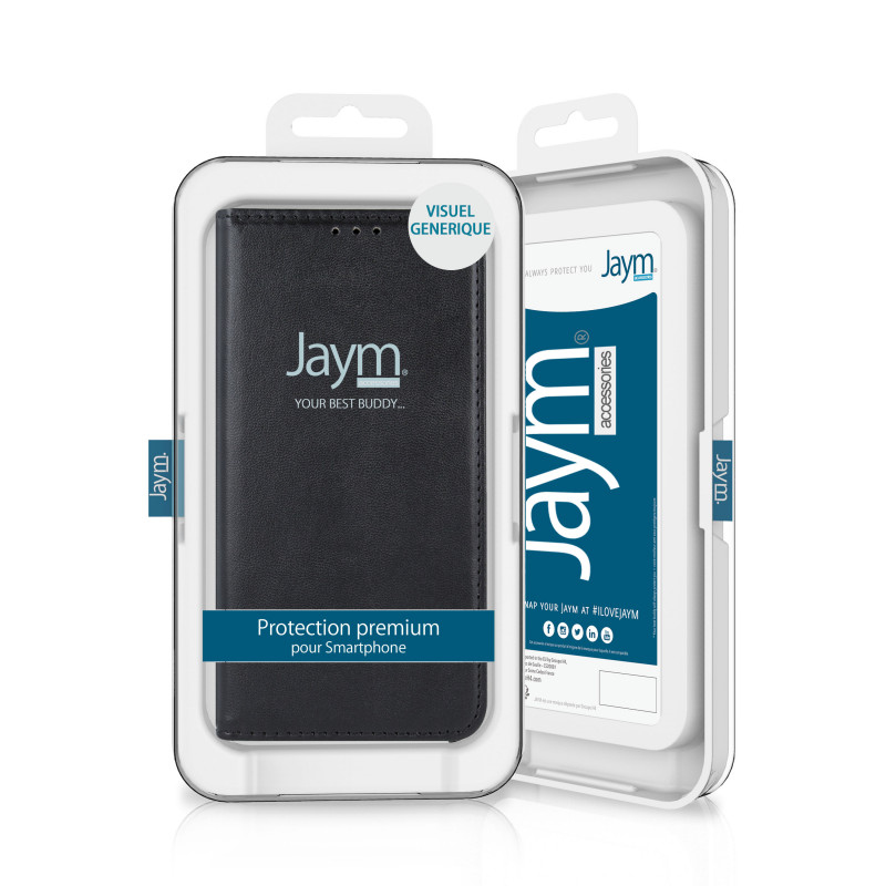 Jaym TFBKFS0318 mobile phone case 16.3 cm (6.4") Folio Black