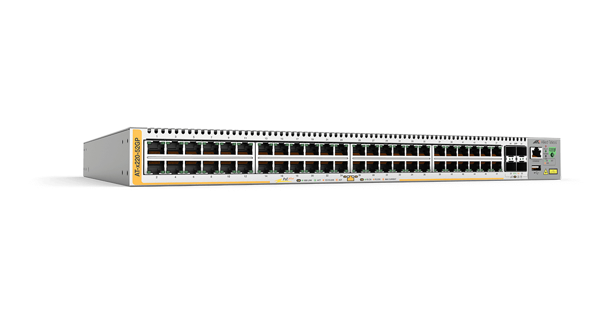 Image of Allied Telesis AT-x220-52GP-50 Managed L3 Gigabit Ethernet...