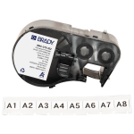 Brady M4C-375-422/R6000HF DirectLabel Etikettes Polyester black on white 9,53mm x 7,62m for Brady 25.4mm/38.1mm  Chert Nigeria