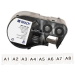 Brady M4C-375-422/R6000HF DirectLabel Etikettes Polyester black on white 9,53mm x 7,62m for Brady 25.4mm/38.1mm