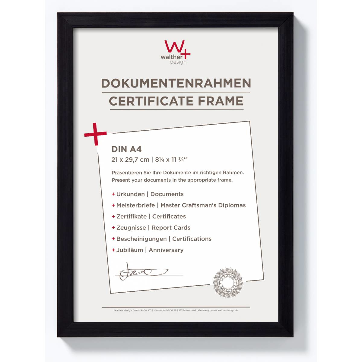 Image of Walther Design JK130B - Aluminium Polystyrene - Black - Single...