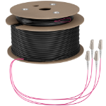 EFB Elektronik O8303S80OM4 InfiniBand en Glasvezelkabel 80 m 4x LC U-DQ(ZN) BH Beige, Zwart, Magenta