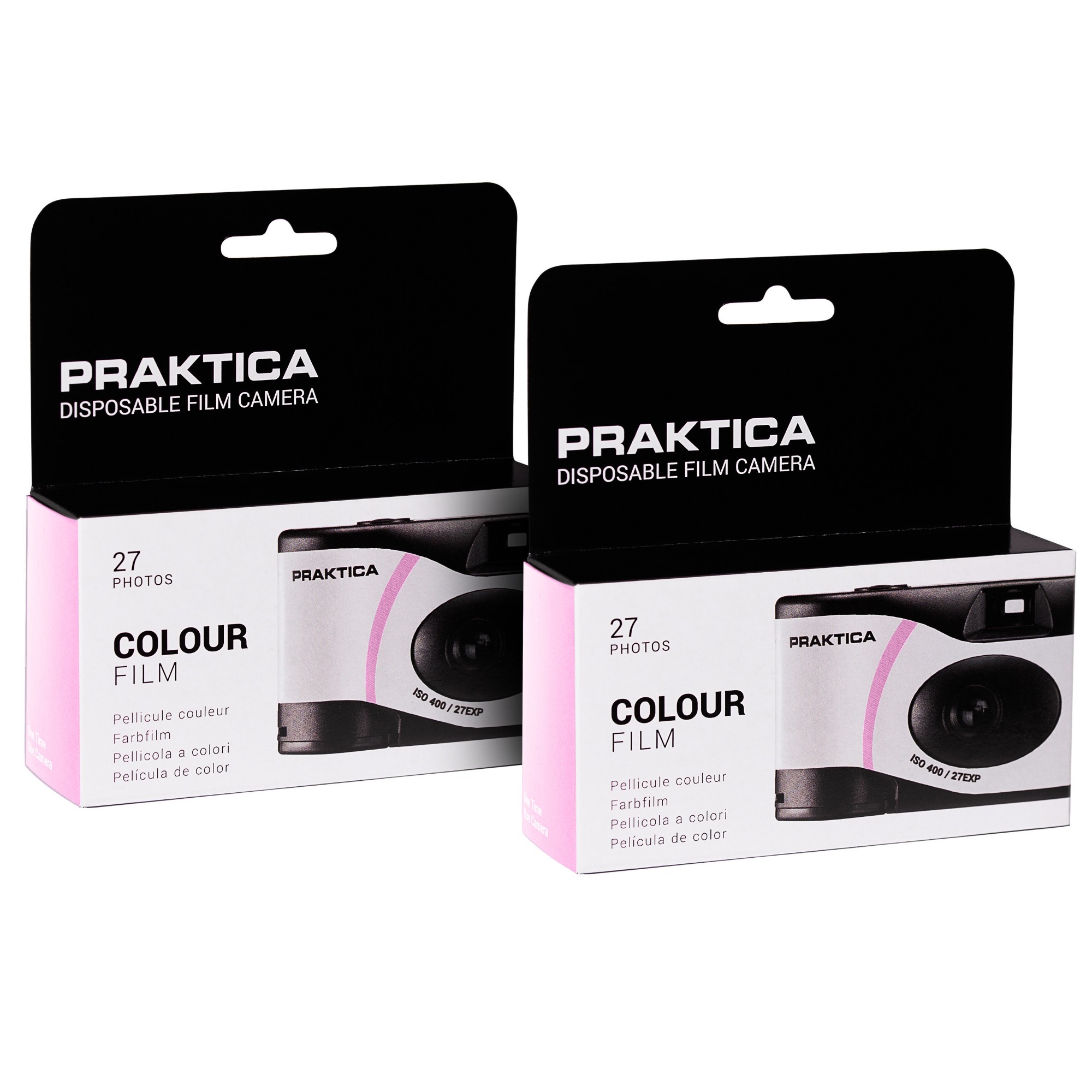 Praktica Single Use Disposable Camera Pink - Colour Film - Pack of 2