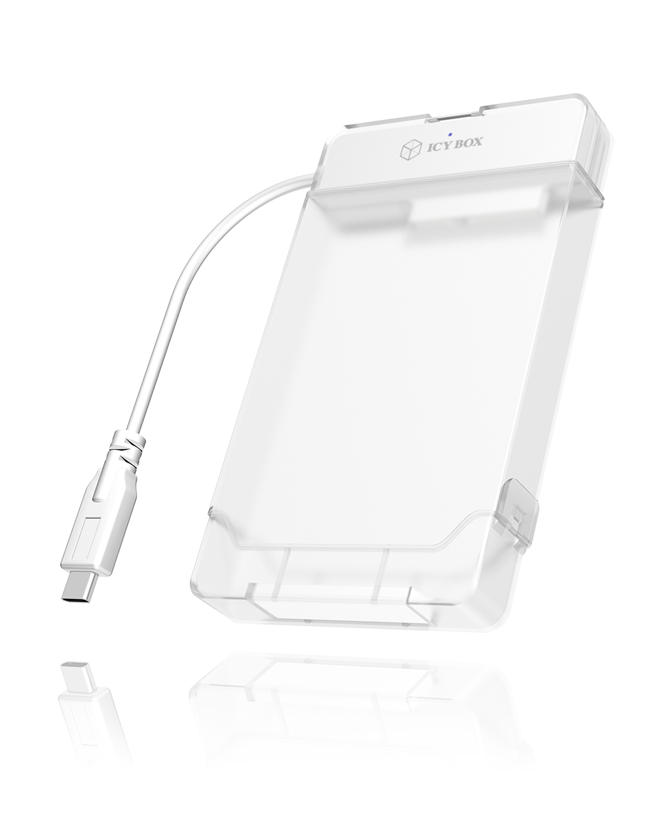 ICY BOX IB-AC703-C HDD/SSD enclosure Translucent, White 2.5"