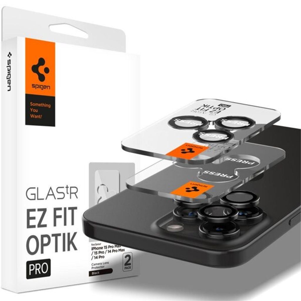 EU Product - iPhone 15 Pro/Pro Max Lens Protector Tr Ez Fit Optik Pro, 2-Pack thumbnail
