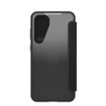 OtterBox React Series Folio for Galaxy S25+, Black Crystal (Clear/Black)