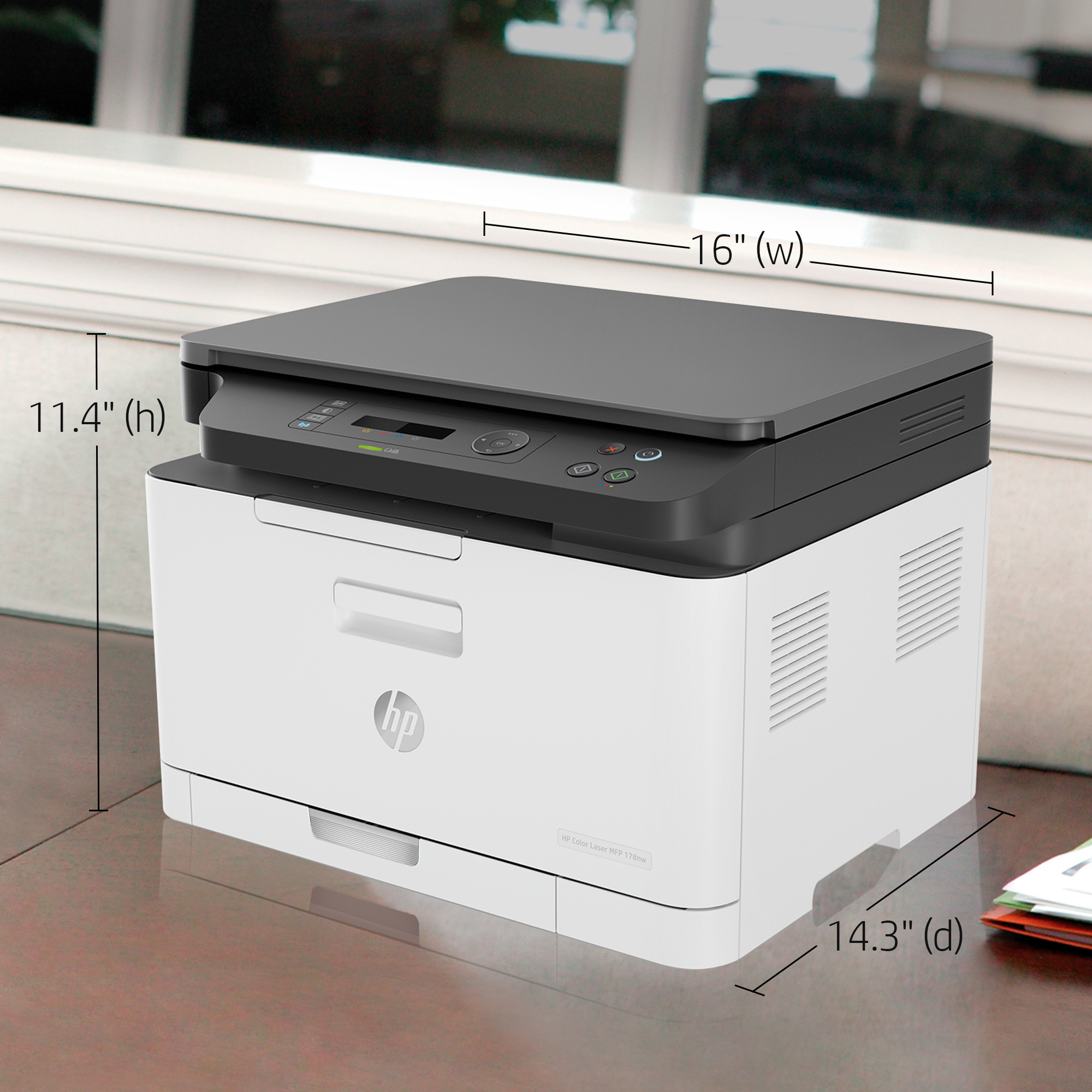 HP Color Laser MFP 178nw, Print, copy, scan, Scan to PDF, 44 in