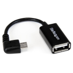 StarTech.com UUSBOTGRA USB cable USB 2.0 5" (0.127 m) Micro-USB B USB A 0.48 Gbit/s Black