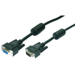 LogiLink VGA M/F 1.8m VGA cable VGA (D-Sub) Black