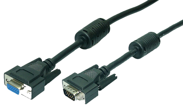 Photos - Cable (video, audio, USB) LogiLink VGA M/F 1.8m VGA cable VGA  Black CV0004 (D-Sub)