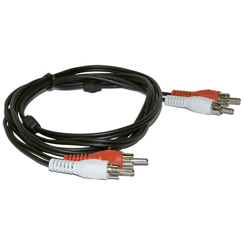 Image of Microconnect 2xRCA/2xRCA 20m audio cable Black