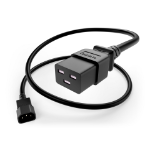UNC PWCD-C14C19-15A-04F-BLK power cable Black 47.2" (1.2 m) C14 coupler C19 coupler