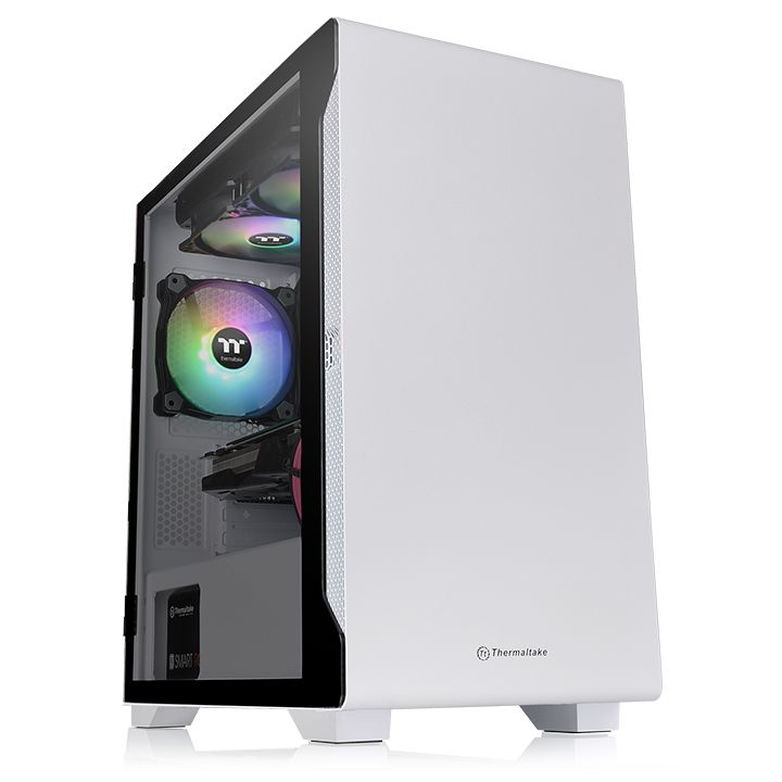 Image of Thermaltake S100 Tempered Glass Snow Edition Micro Tower White