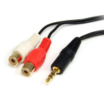 StarTech.com 6 ft Stereo Audio Cable - 3.5mm Male to 2x RCA Female