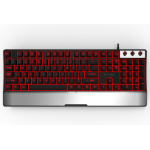 Activejet K-3242 membrane gaming keyboard (USB; (US); black and silver)