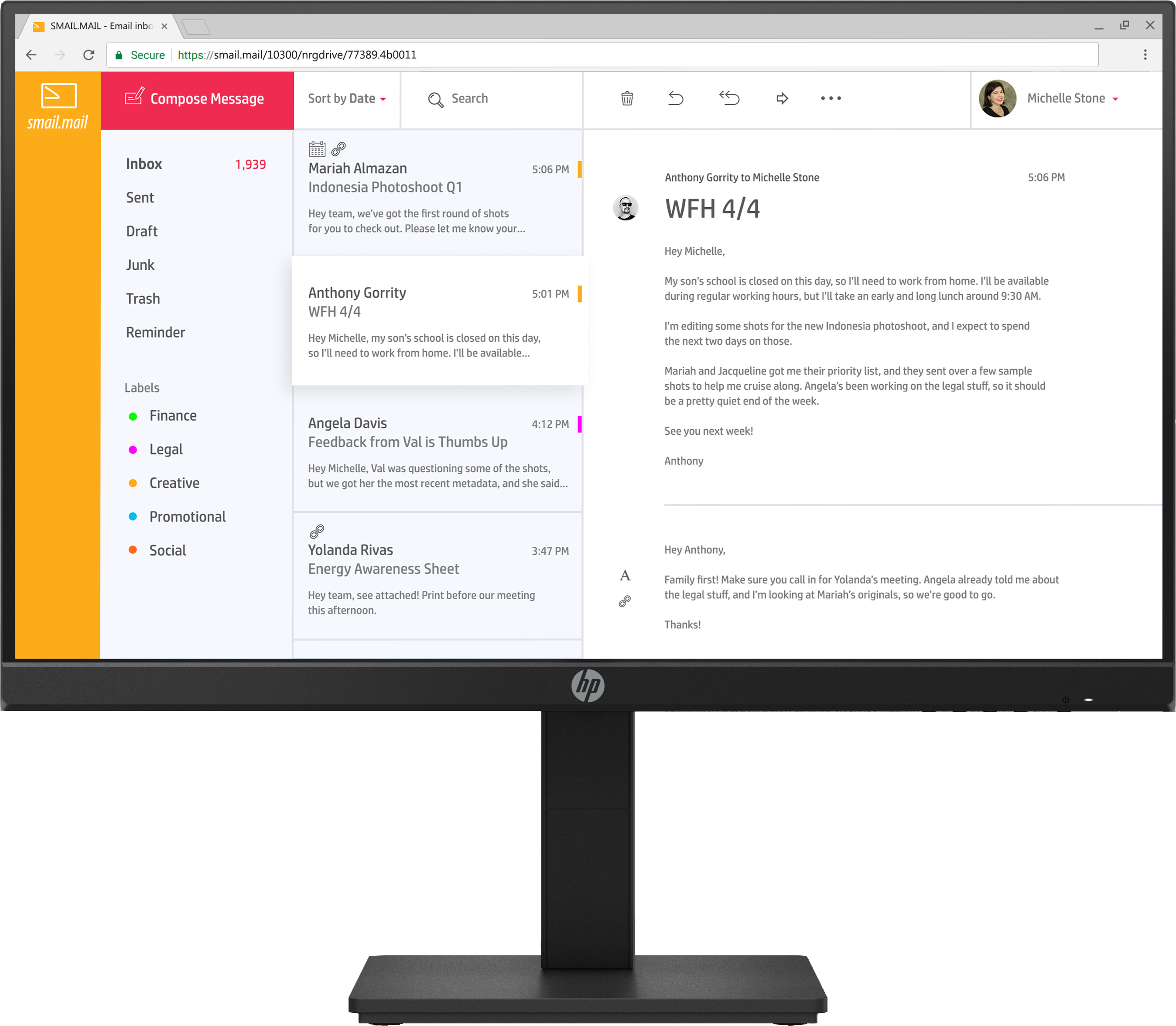 Image of HP P24h G4 (24") FHD IPS Monitor