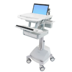 Ergotron SV44-1111-C multimedia cart/stand Aluminium, Grey, White Laptop