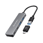 GRAUGEAR G-HUB2A2C-AC interface hub USB 3.2 Gen 1 (3.1 Gen 1) Type-A + Type-C 5000 Mbit/s Silver