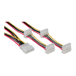 InLine Internal Power 1x 4pin Molex / 4x 4pin Molex 0.45m + 0.55m