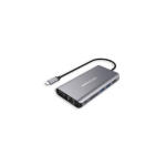 Hypertec ProDockLite Gen2 - Universal USB-C Dock with HDMI or VGA Single Screen; USB 3.0; Gigabit Ethernet; SD Reader; 3.5mm Audio & 100W Power Delivery