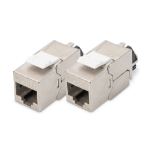 Digitus Cat. 6A keystone module, shielded with intelligent cable manager - 2 pcs.