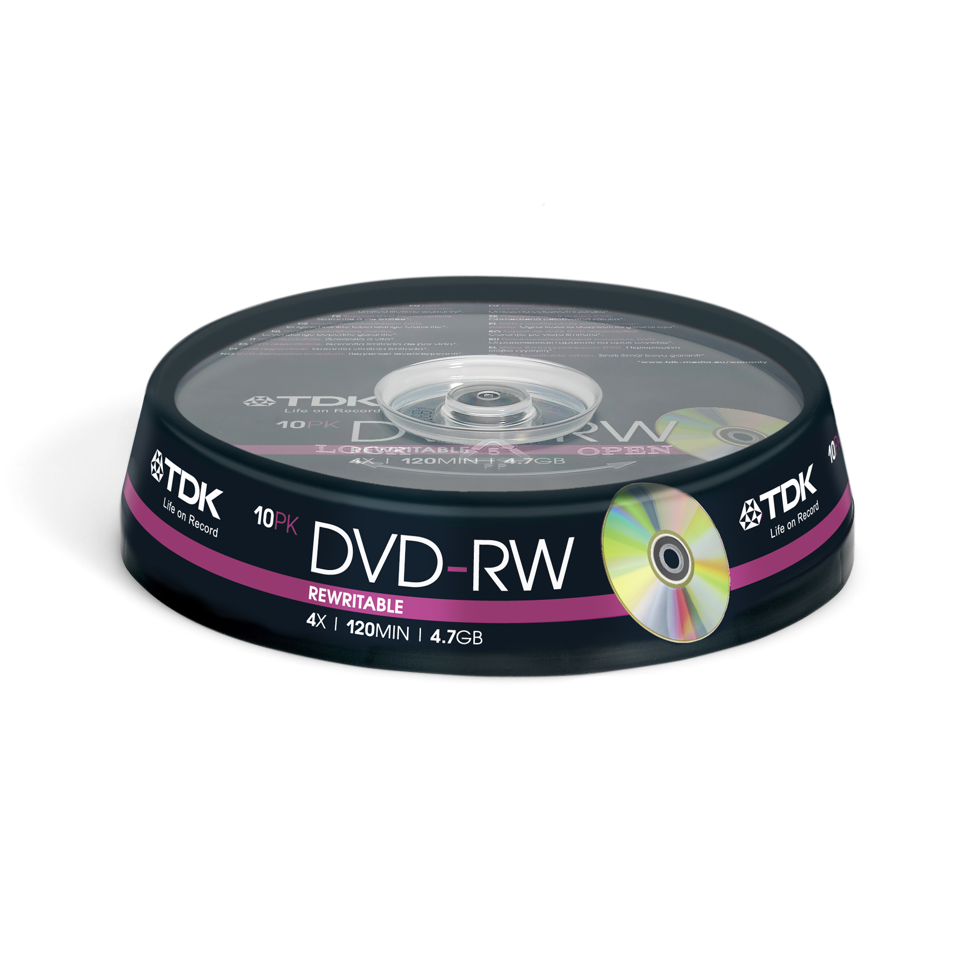 TDK 10 x DVD-RW 4.7GB 10 pc(s)