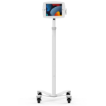 Compulocks iPad mini 8.3" Space Enclosure Medical Rolling Cart Extended White