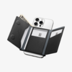 Spigen Valentinus S (MagFit) Kaartbehuizing Zwart PU leer