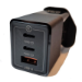FDL 3 PORT 2 X USB-C PD & 1X USB A QC3 CHARGER - 65W
