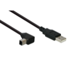 Alcasa USB A/USB B, 5 m USB-kabel USB 2.0 Zwart