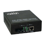 AddOn Networks 1000Base-TX(RJ45) to 1000Base-LX(ST), 1310nm network media converter 1000 Mbit/s Single-mode Black
