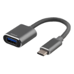 Deltaco USBC-1277 USB cable USB 3.2 Gen 1 (3.1 Gen 1) 0.11 m USB A Grey